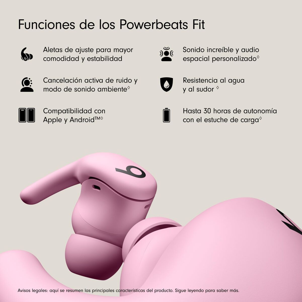 Headphones with Microphone Beats ME2L4ZM/A Pink