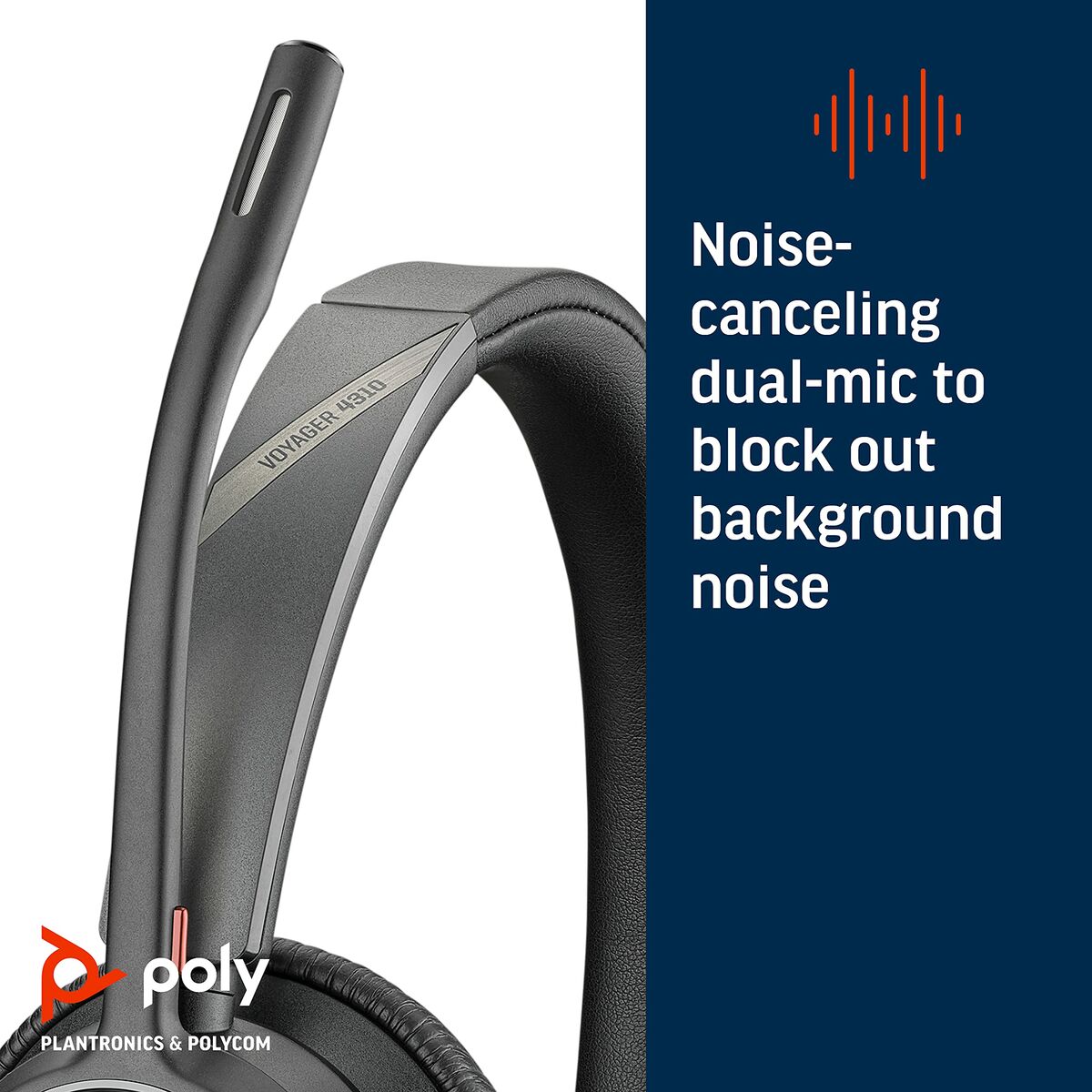 Headphones Poly 77Y93AA Black