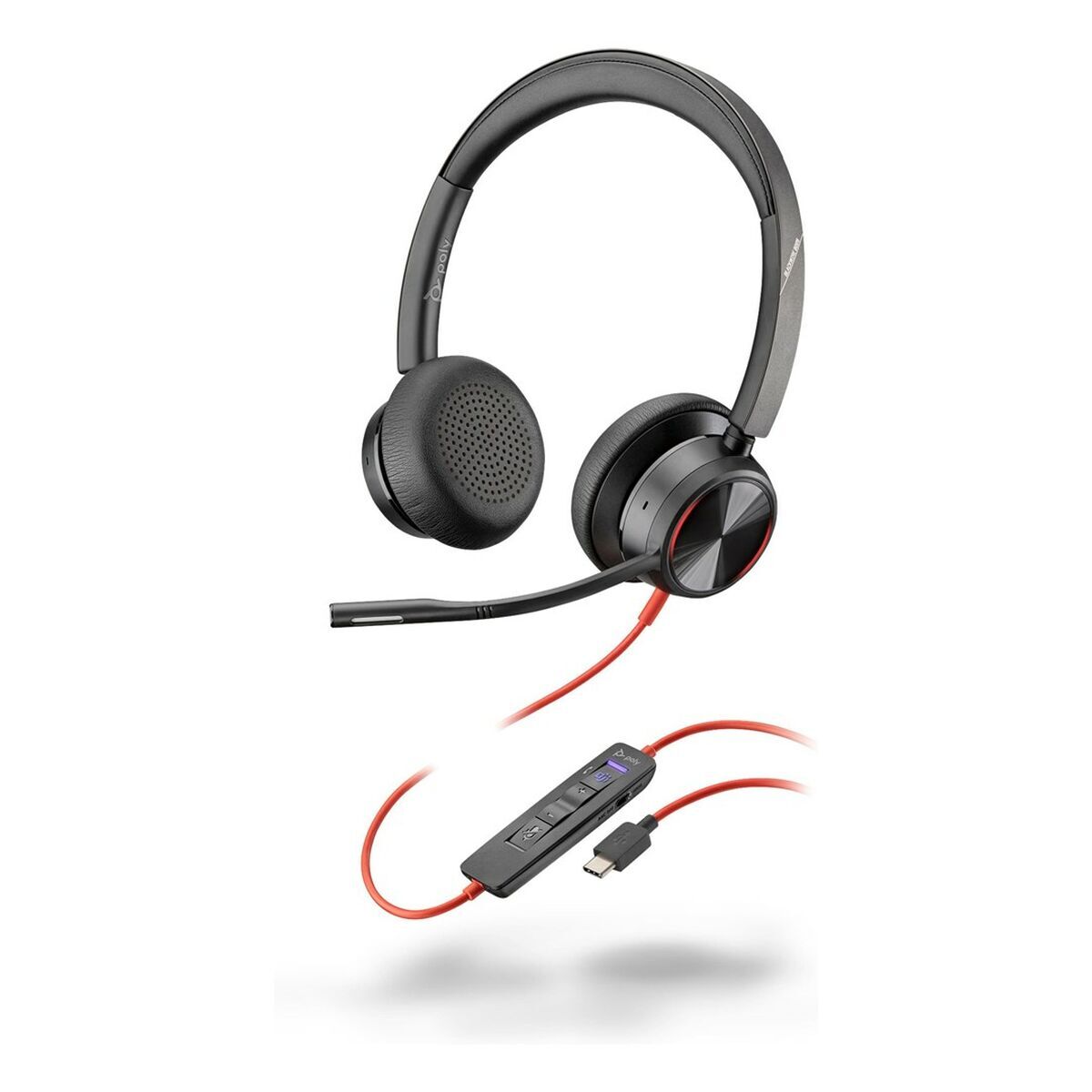 Headphones with Microphone Poly 8X225AA Black