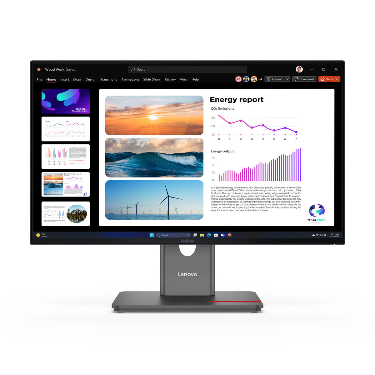 Monitor Lenovo 64B2GAT1EU Quad HD 23,8"
