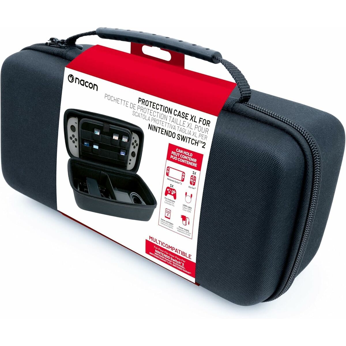 Mobile cover Nacon SWITCHNEWPOUCHXLBLA Black