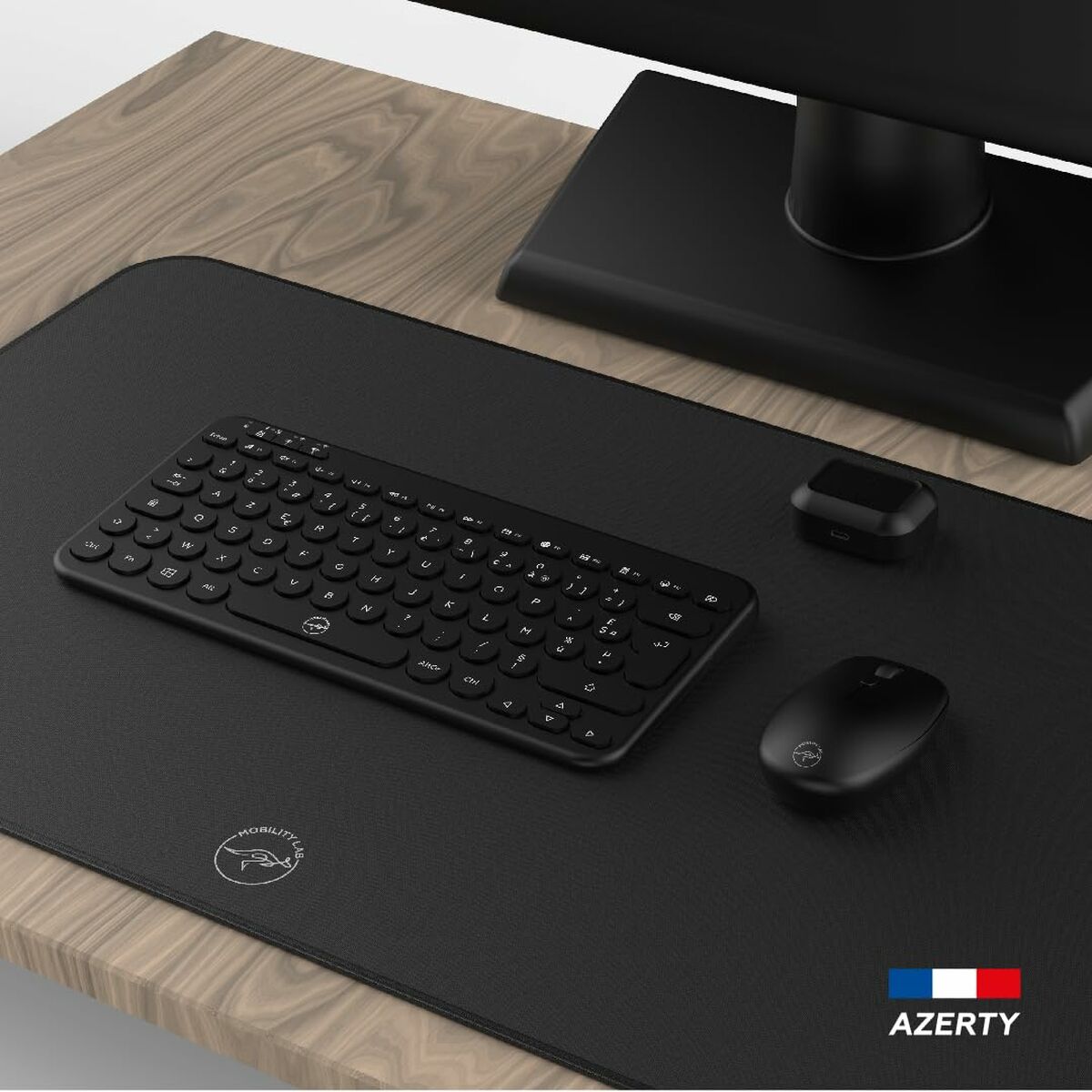Keyboard and Mouse Mobility Lab CP420W Mini Black AZERTY