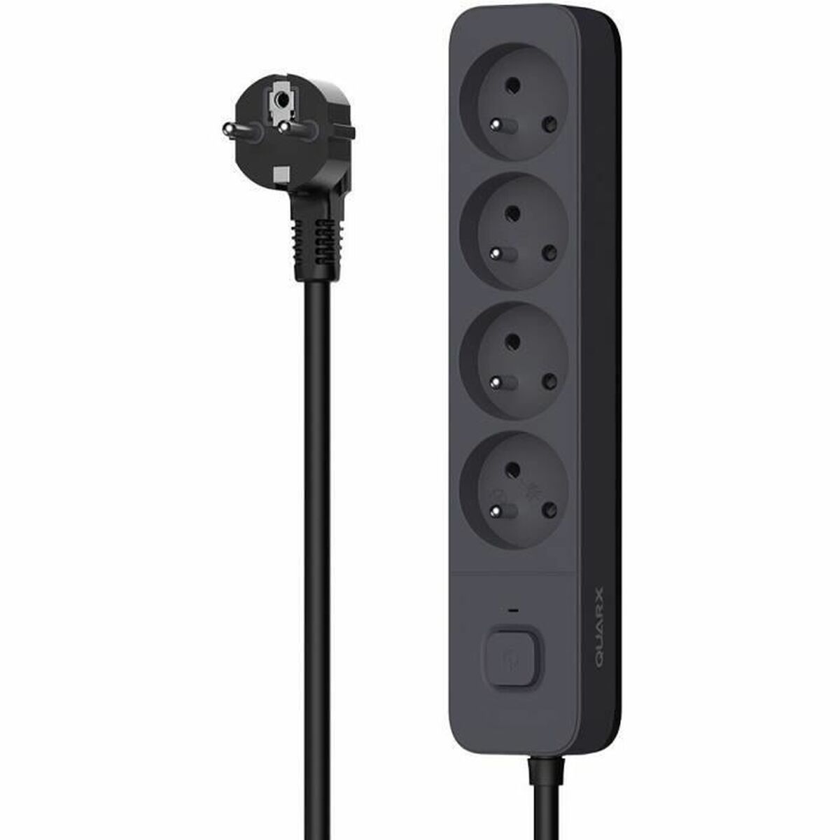 4-socket plugboard with power switch QUARX (1,5 m)