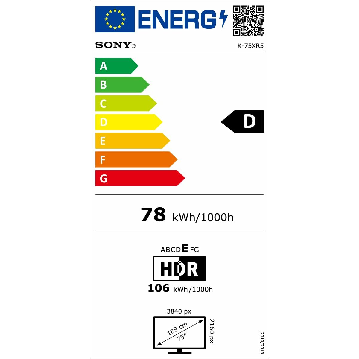 Smart TV Sony X75XR55B 75