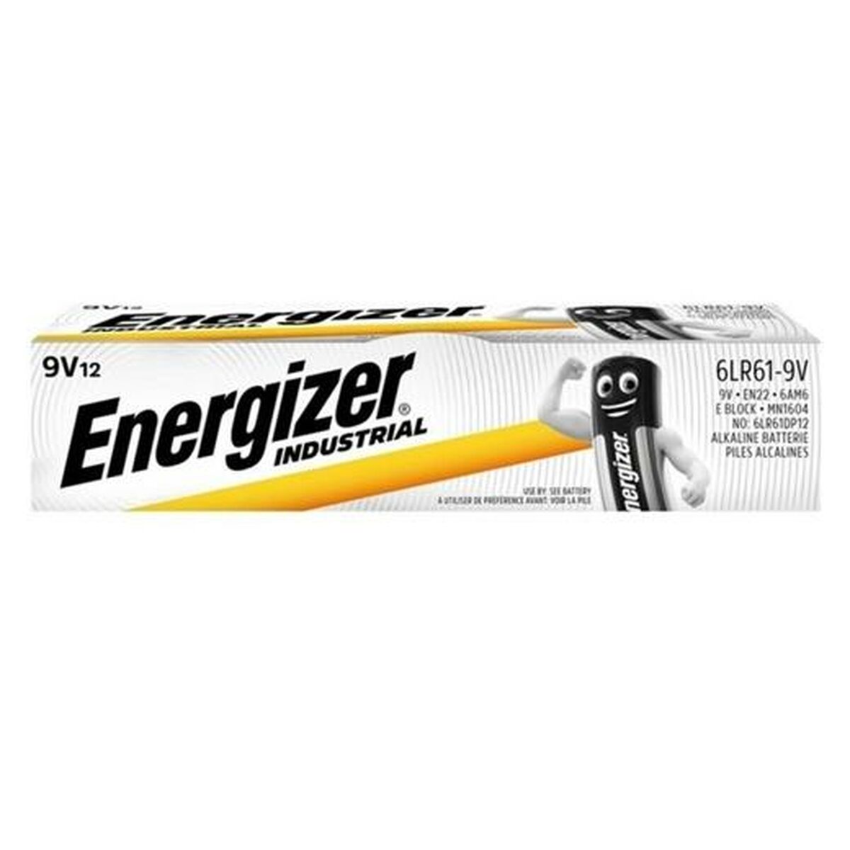 Alkaline Batteries Energizer 9 V 6LR61 12 Pieces (6 Units)