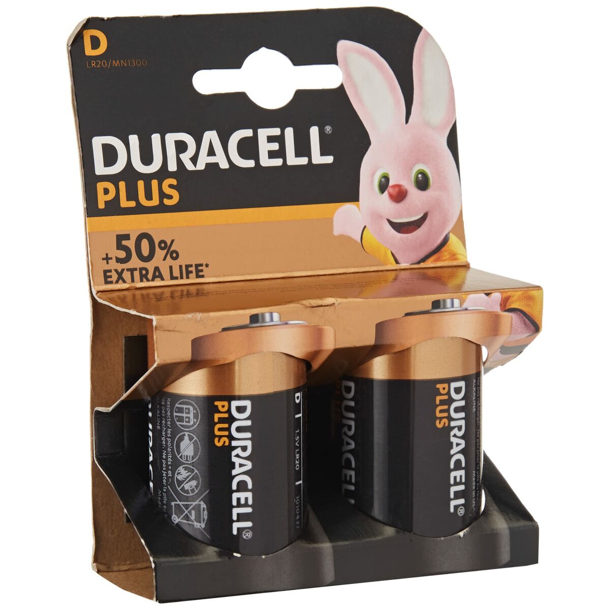 Alkaline Batteries LR20 DURACELL Plus Power D