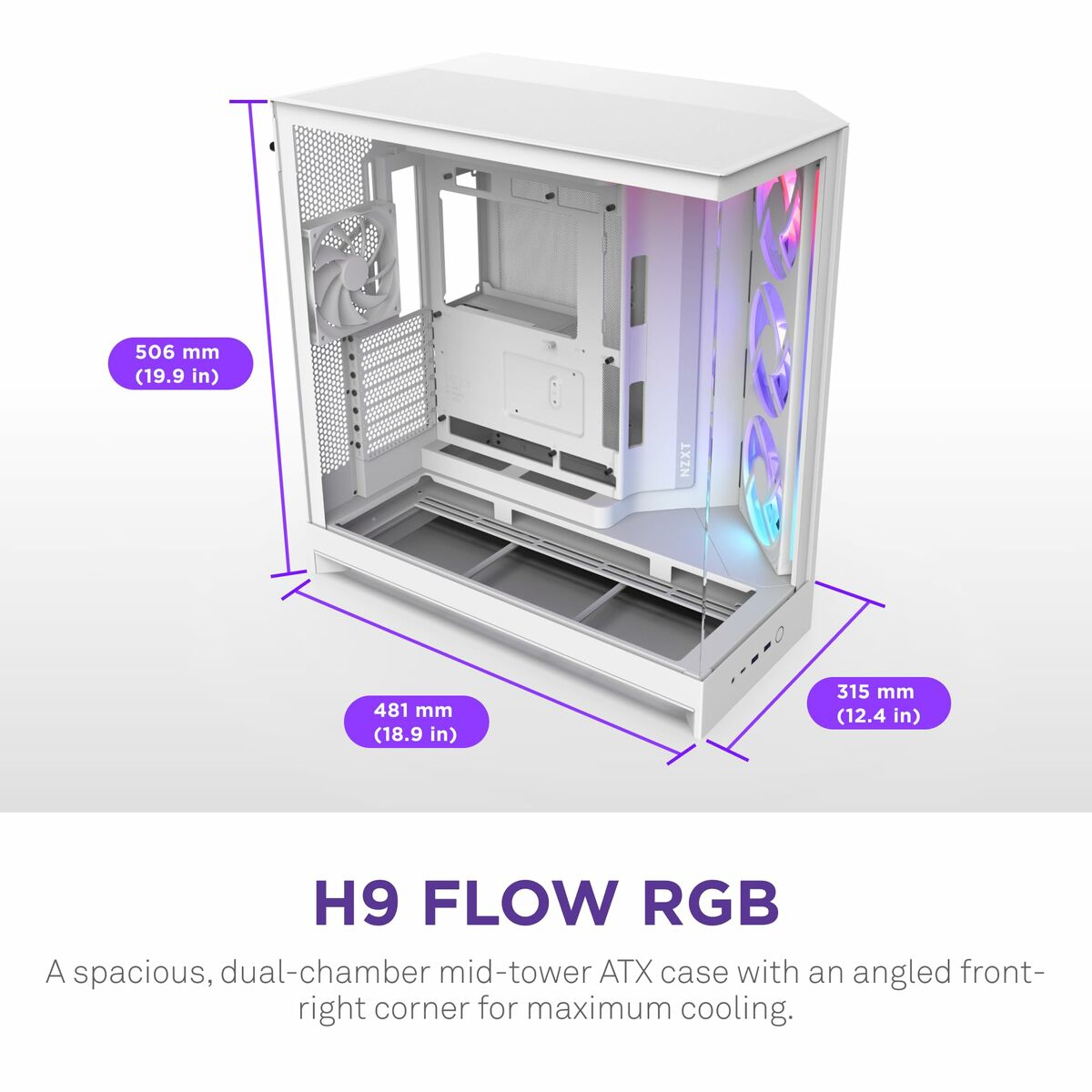 ATX Semi-tower Box NZXT CM-H92FW-R1 White
