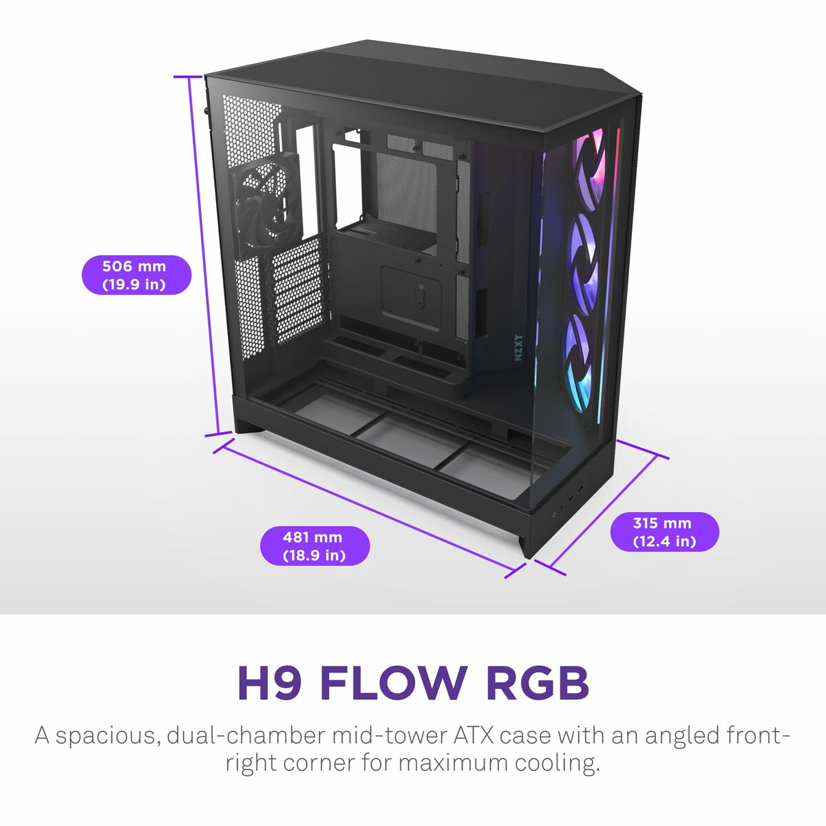 ATX Semi-tower Box NZXT CM-H92FB-R1 Black