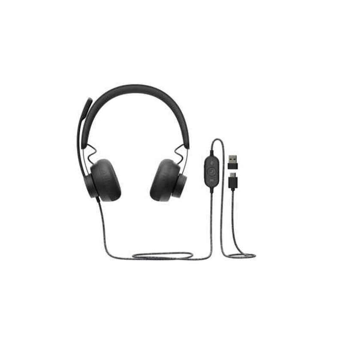 Headphones with Microphone Logitech 981-000875 Black