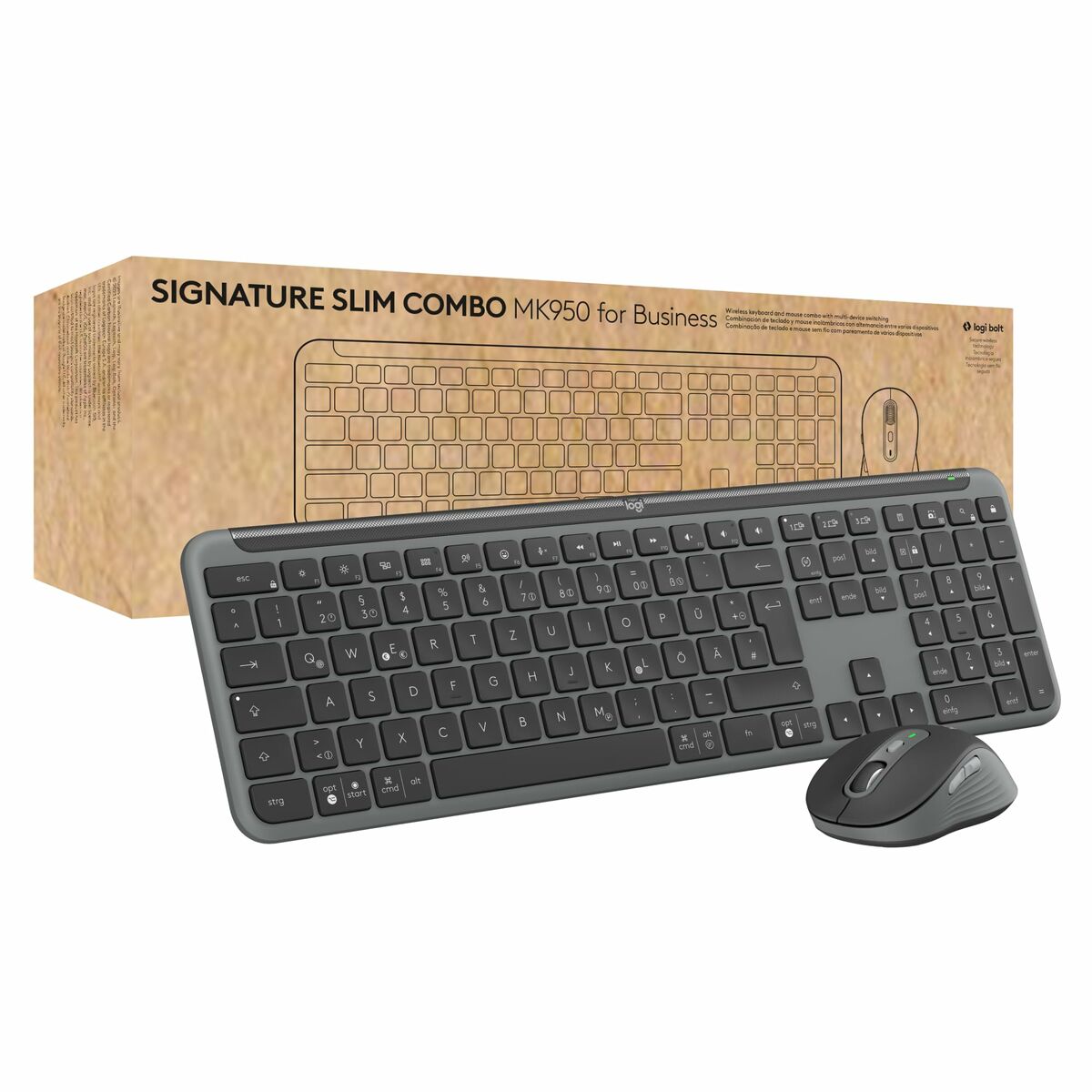 Keyboard and Mouse Logitech 920-012504 Graphite German QWERTZ