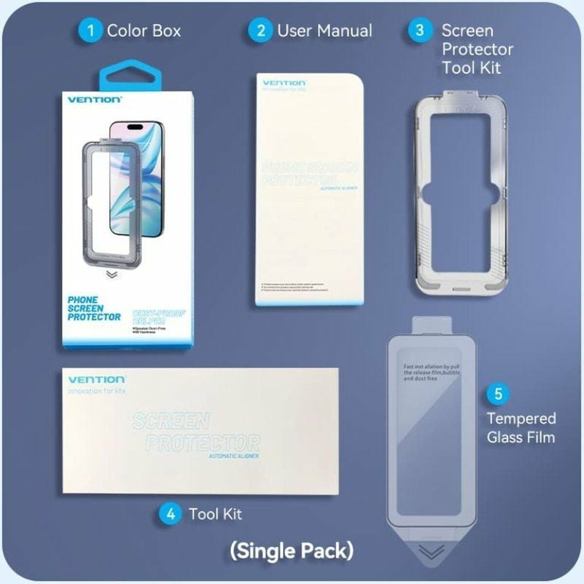 Tempered Glass Mobile Screen Protector Vention KUOTCA-30
