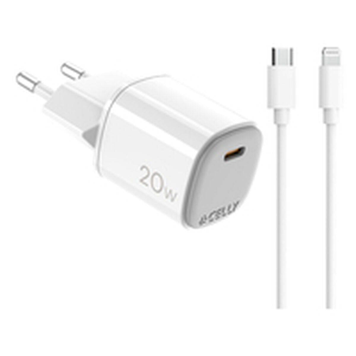 USB Cable Celly UPTC1USBC20WCTL White
