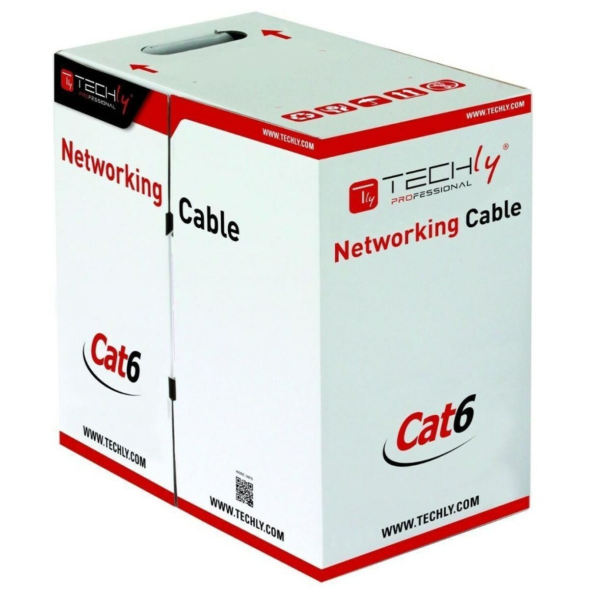 UTP Category 6 Rigid Network Cable Techly ITP9-FLU-0305 Grey 305 m