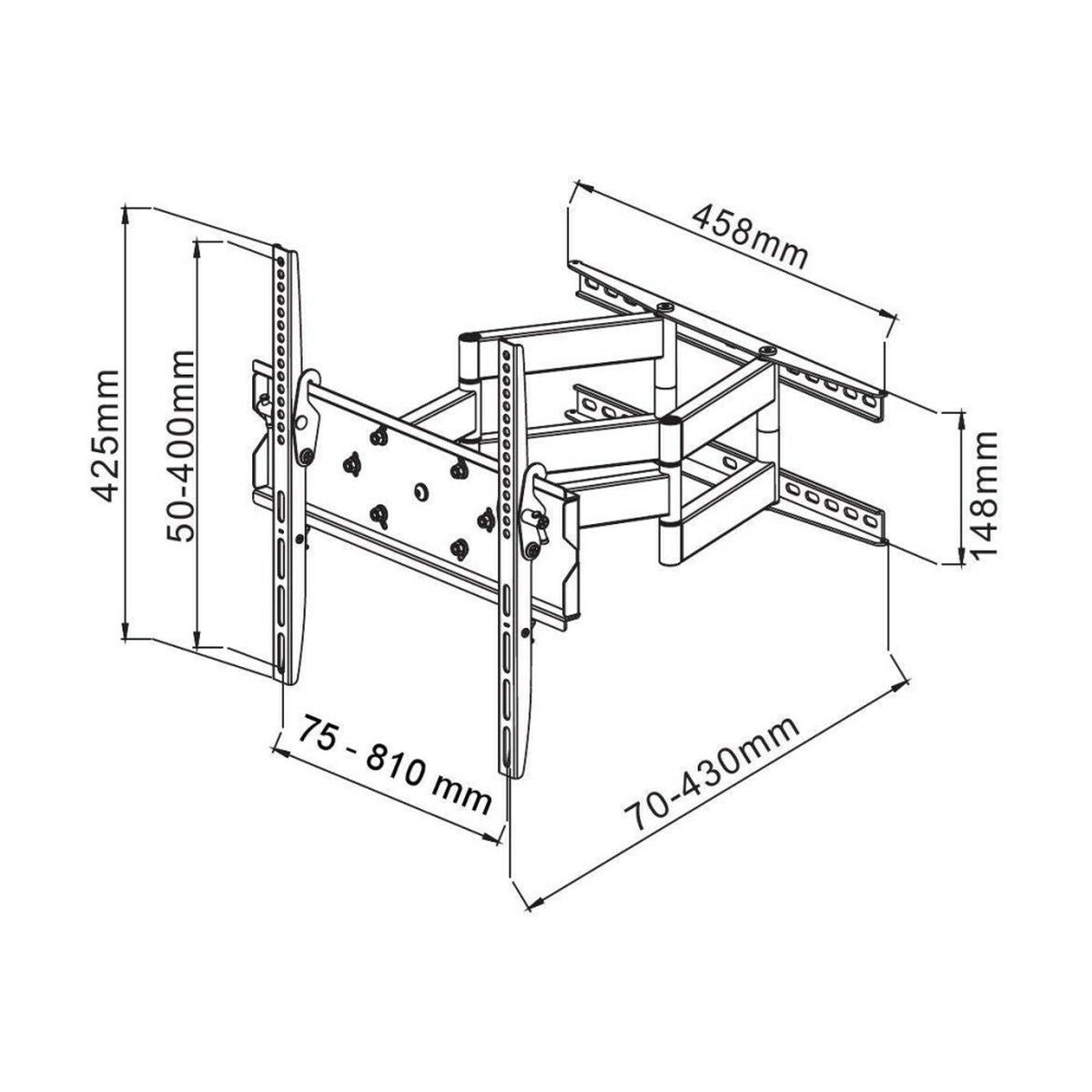 Screen Table Support Techly 301436 70" 42"