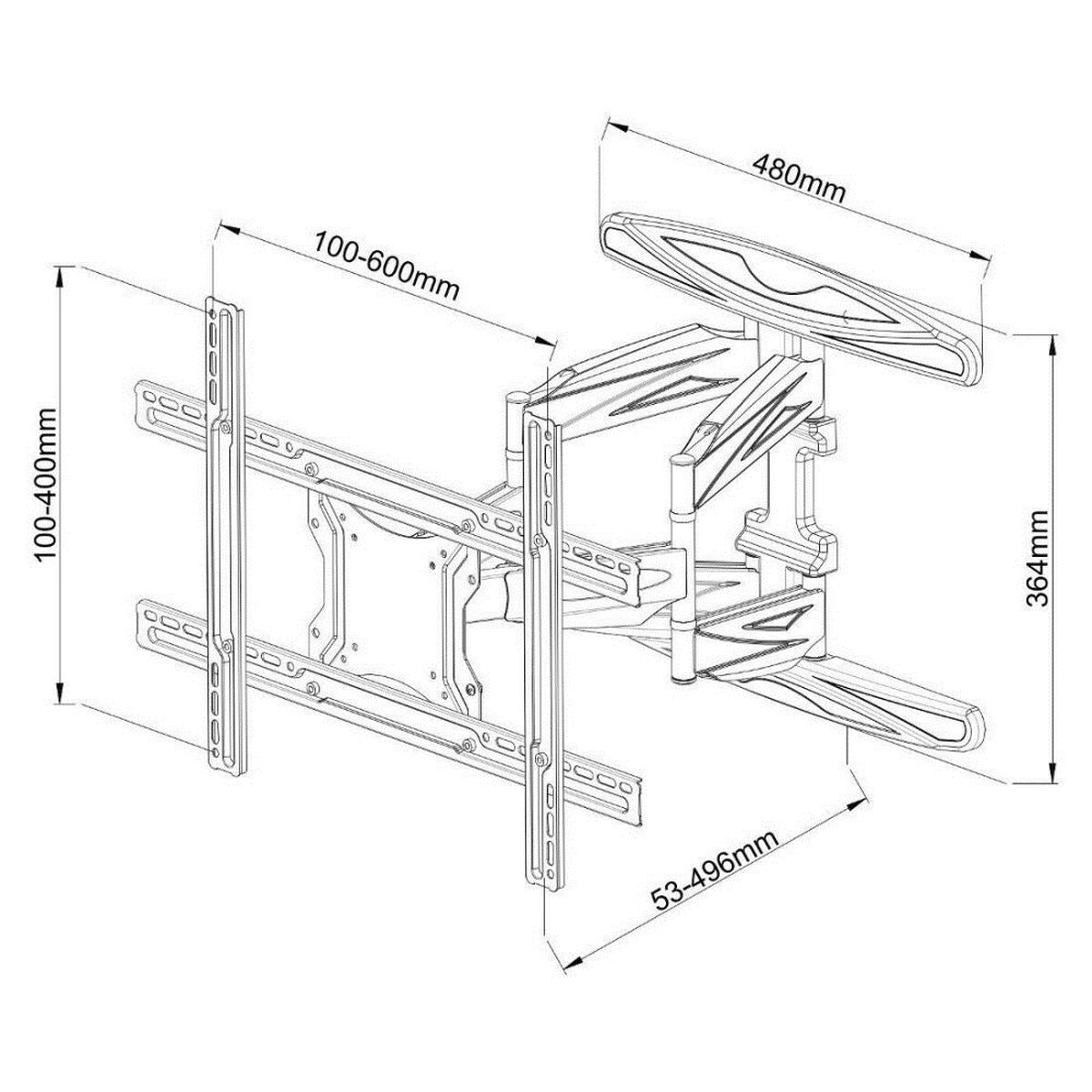 Wall Bracket Techly 308886 80" 50 kg