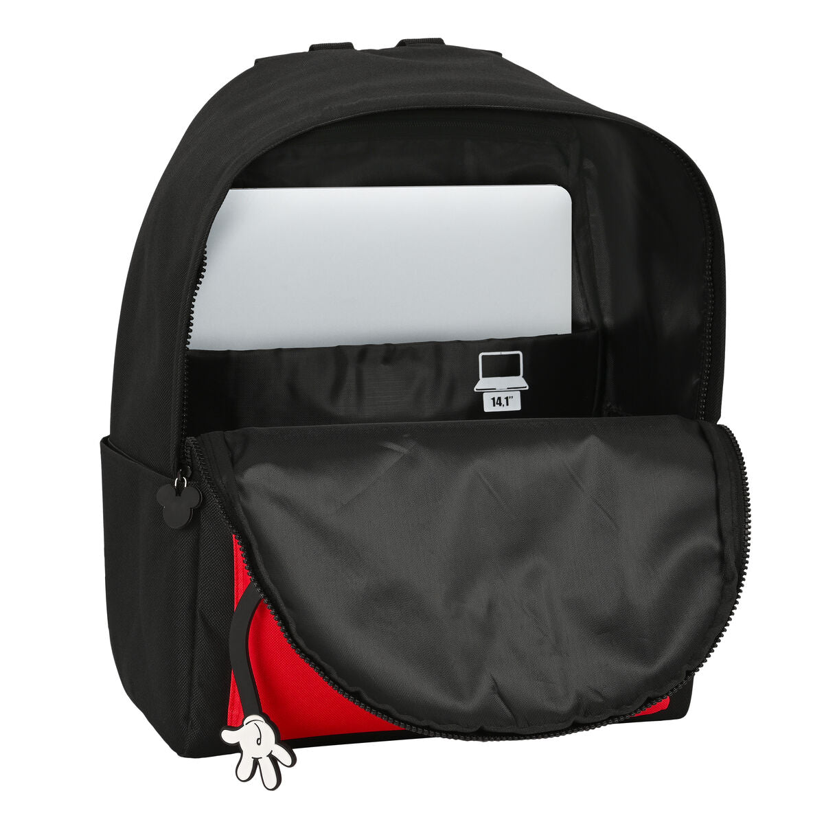 Laptop Backpack Mickey Mouse Clubhouse mickey mouse Black Red 31 x 40 x 16 cm