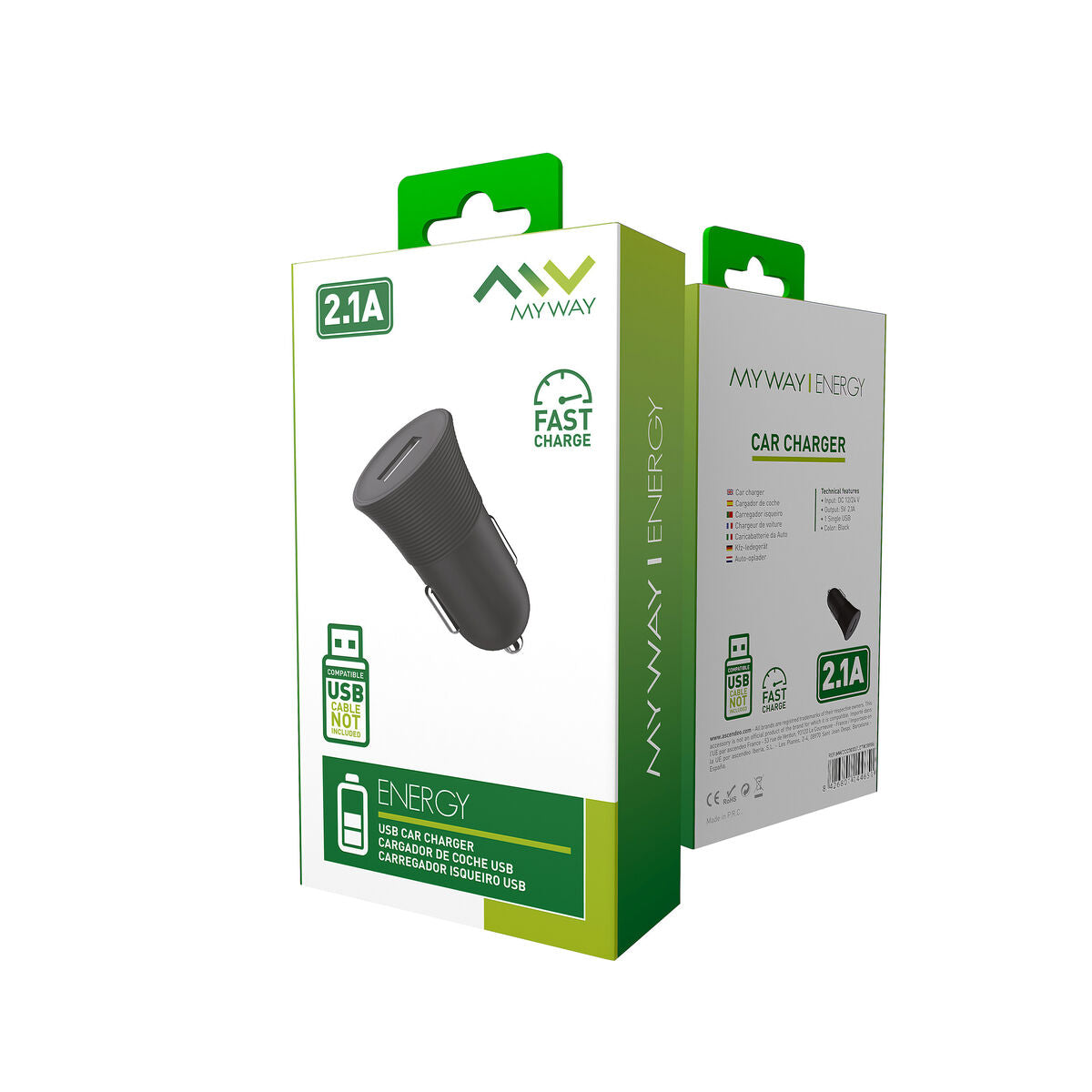 Car Charger Myway Black