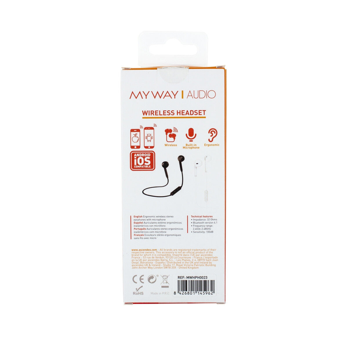 Bluetooth Headset with Microphone Myway