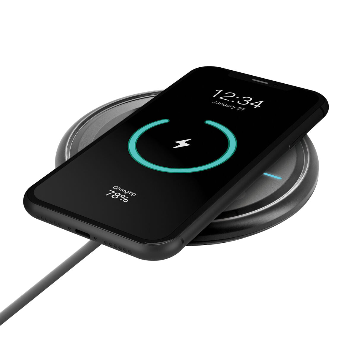 Cordless Charger Muvit for Change W114-R BLACK Black