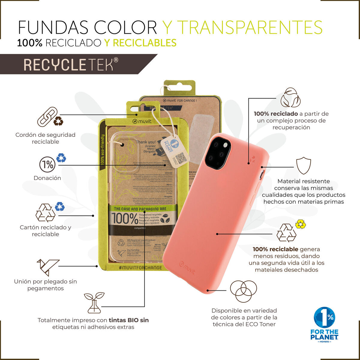 Mobile cover Muvit for Change A78 5G/A58 5G