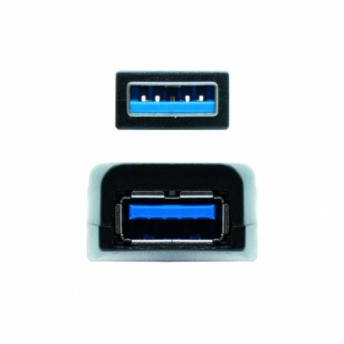 USB Extension Cable NANOCABLE 10.01.0312 Black 10 m