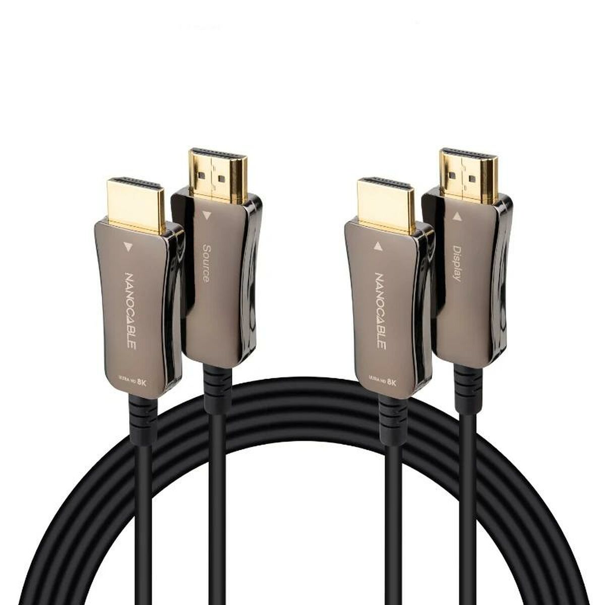 HDMI Cable NANOCABLE 10.15.2160 60 m Black 8K Ultra HD 48 Gbit/s