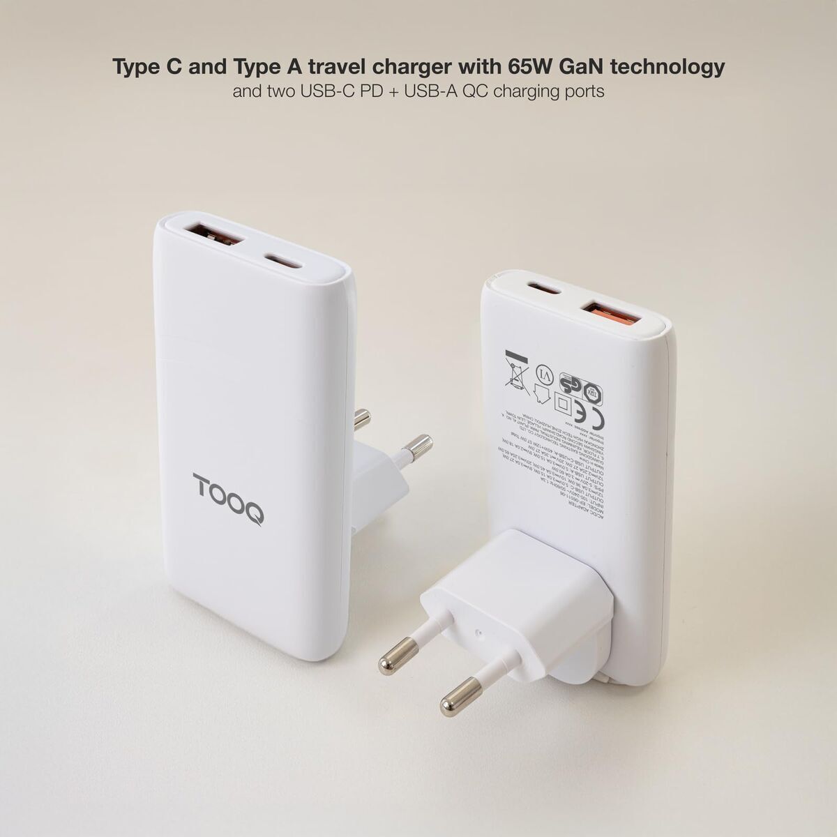 Monitor TooQ TQWC-GANSL65W1A1C White 65 W