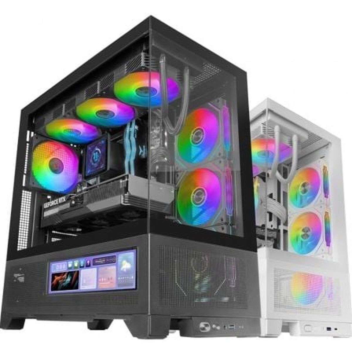 ATX Semi-tower Box Mars Gaming MCLCDX Black