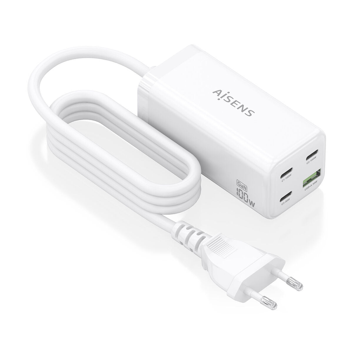 Cordless Charger Aisens ASCH-100W4P053-W White 100 W