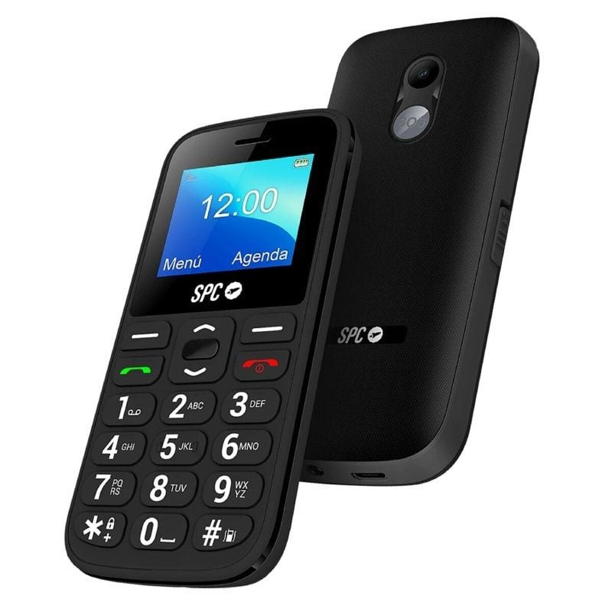Mobile telephone for older adults SPC FORTUNE 2 4G 1,77" Black 64 GB 4G LTE