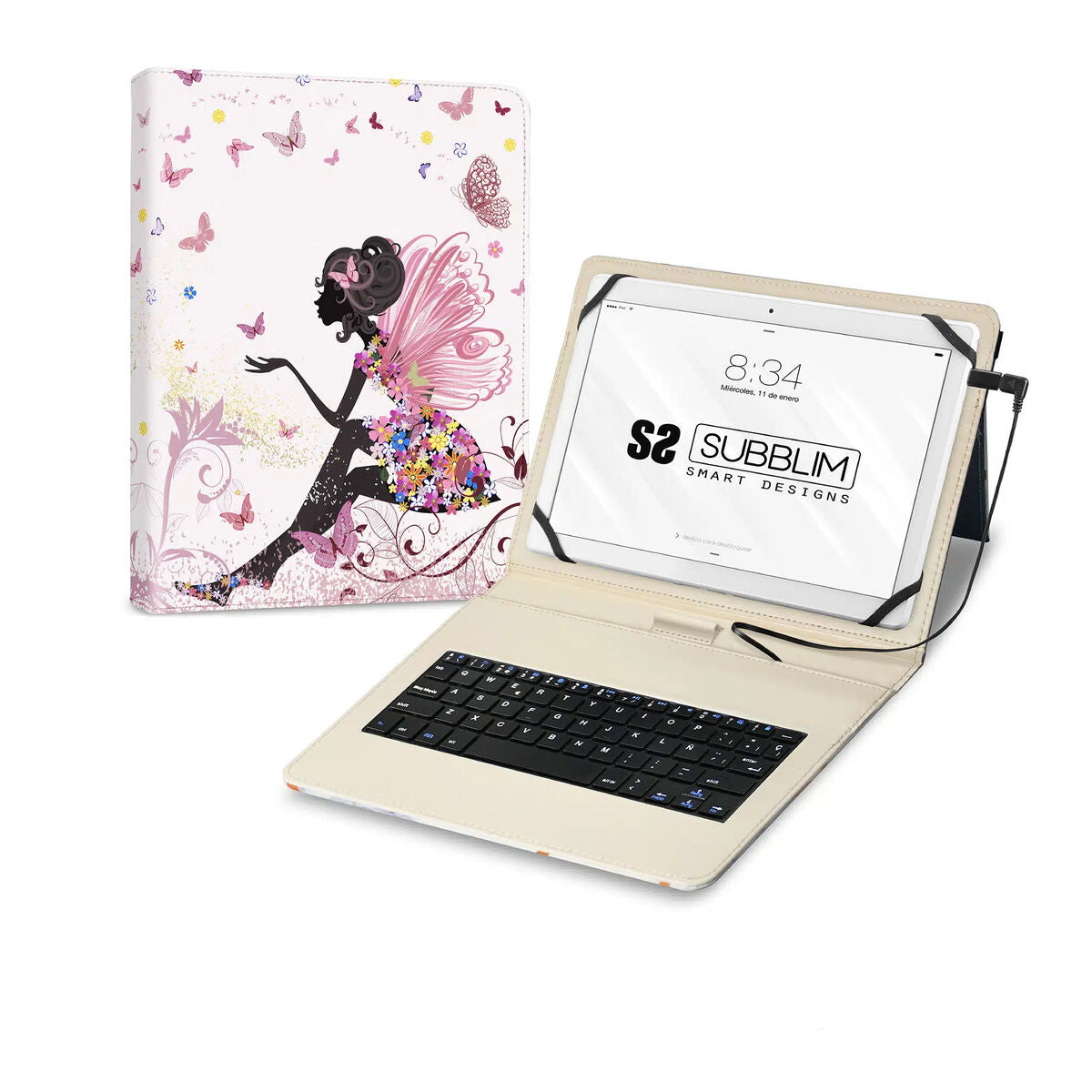 Tablet cover Subblim Keytab Multicolour Spanish Qwerty QWERTY