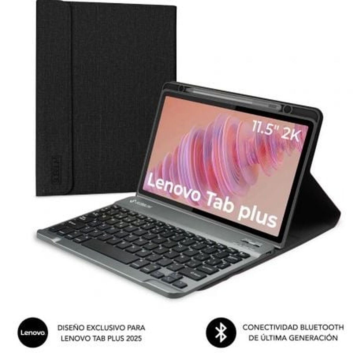 Case for Tablet and Keyboard Subblim SUBKT3-BTL330 Black Spanish Qwerty