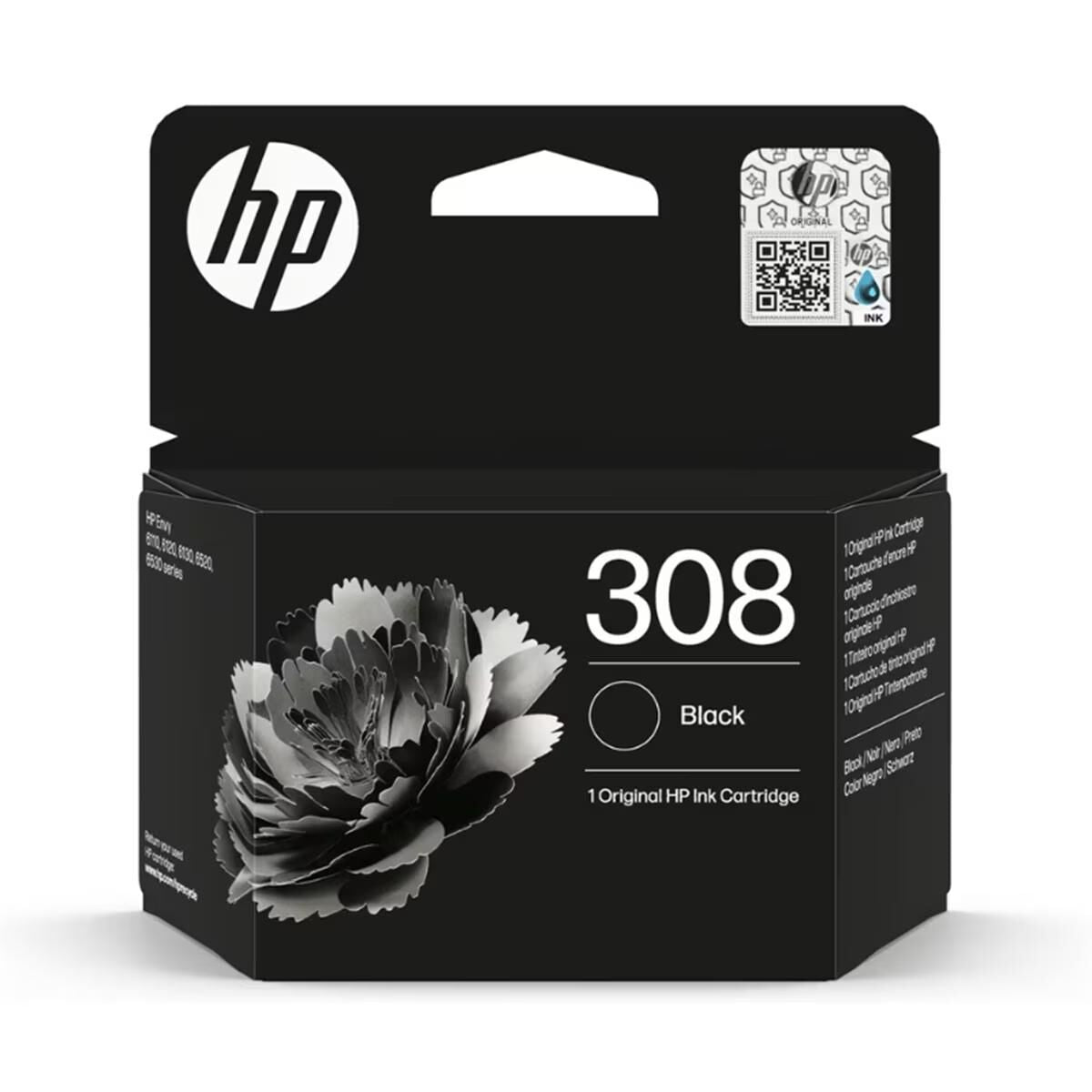 Original Ink Cartridge HP Nº 308 Black (60 Units)