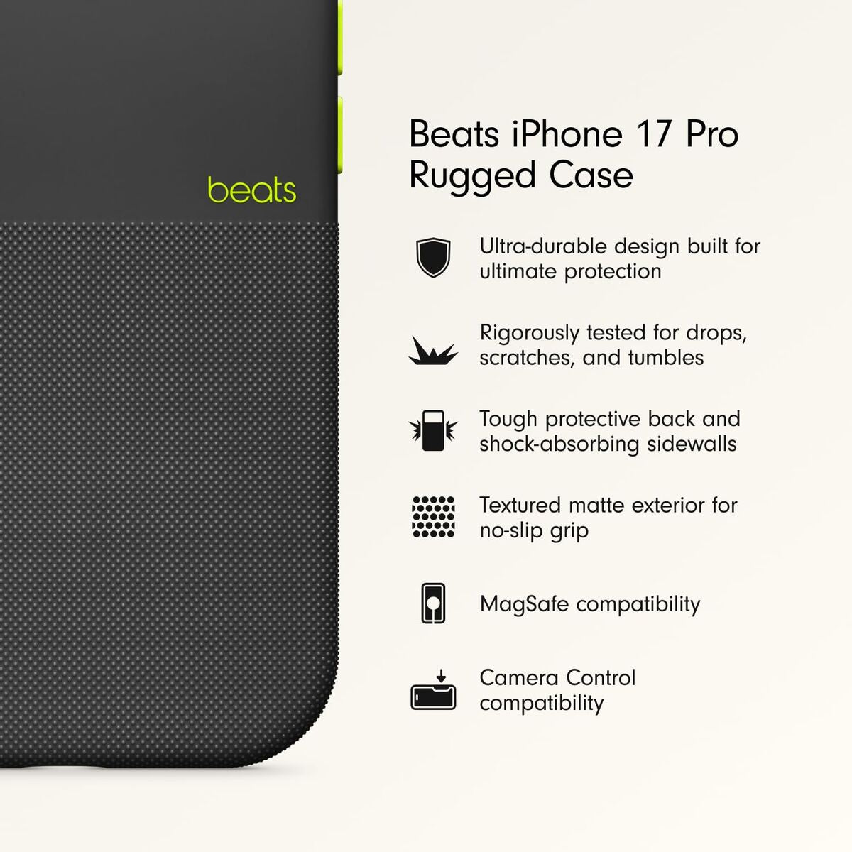 Mobile cover Beats iPhone 17 Pro Black Apple