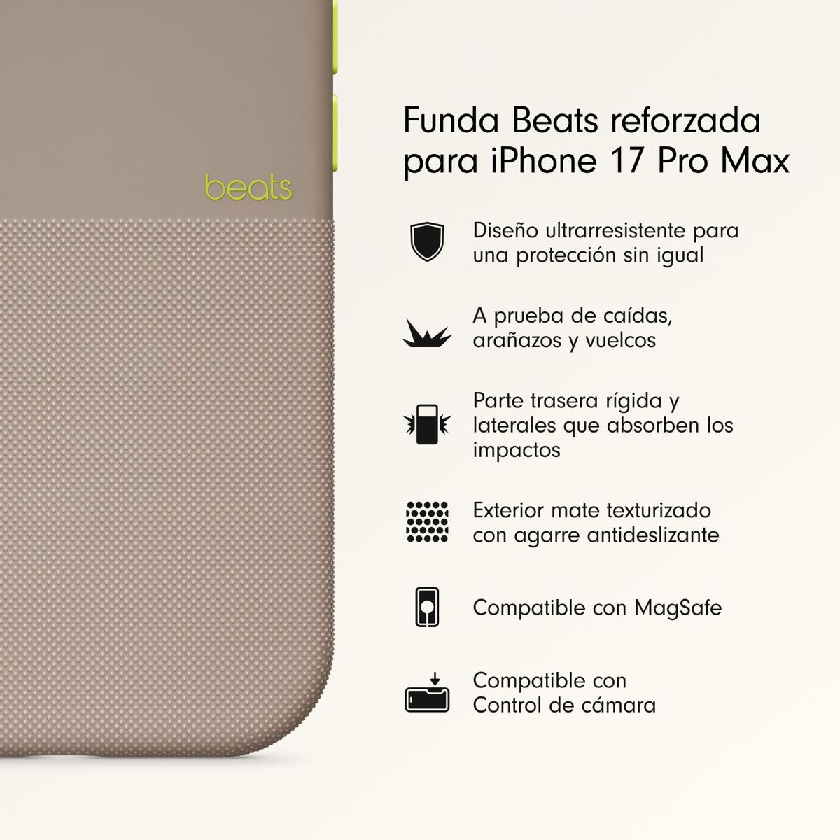 Mobile cover Beats iPhone 17 Grey Apple