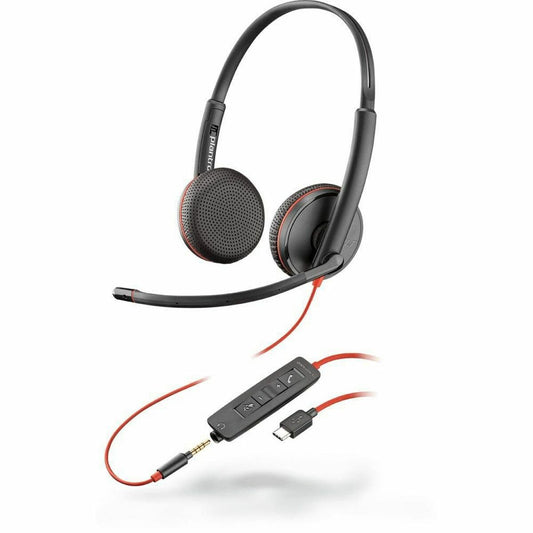 Headphones with Microphone Poly 8X229A6 Black