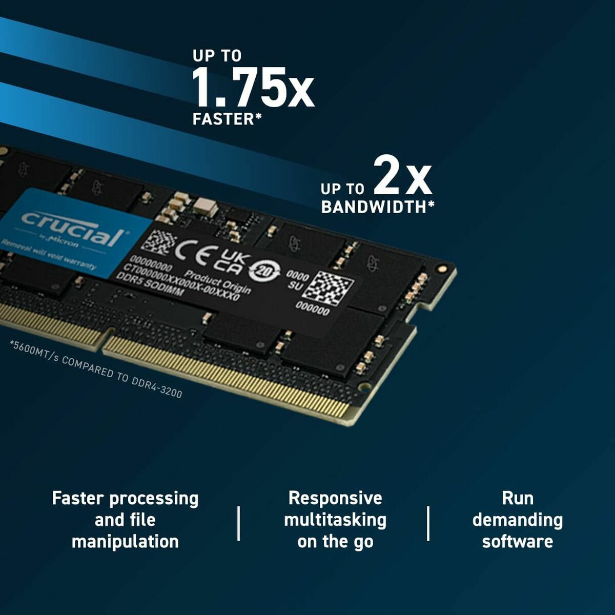 RAM Memory Crucial CT8G56C46S5 8 GB DDR5 5600 MHz CL46