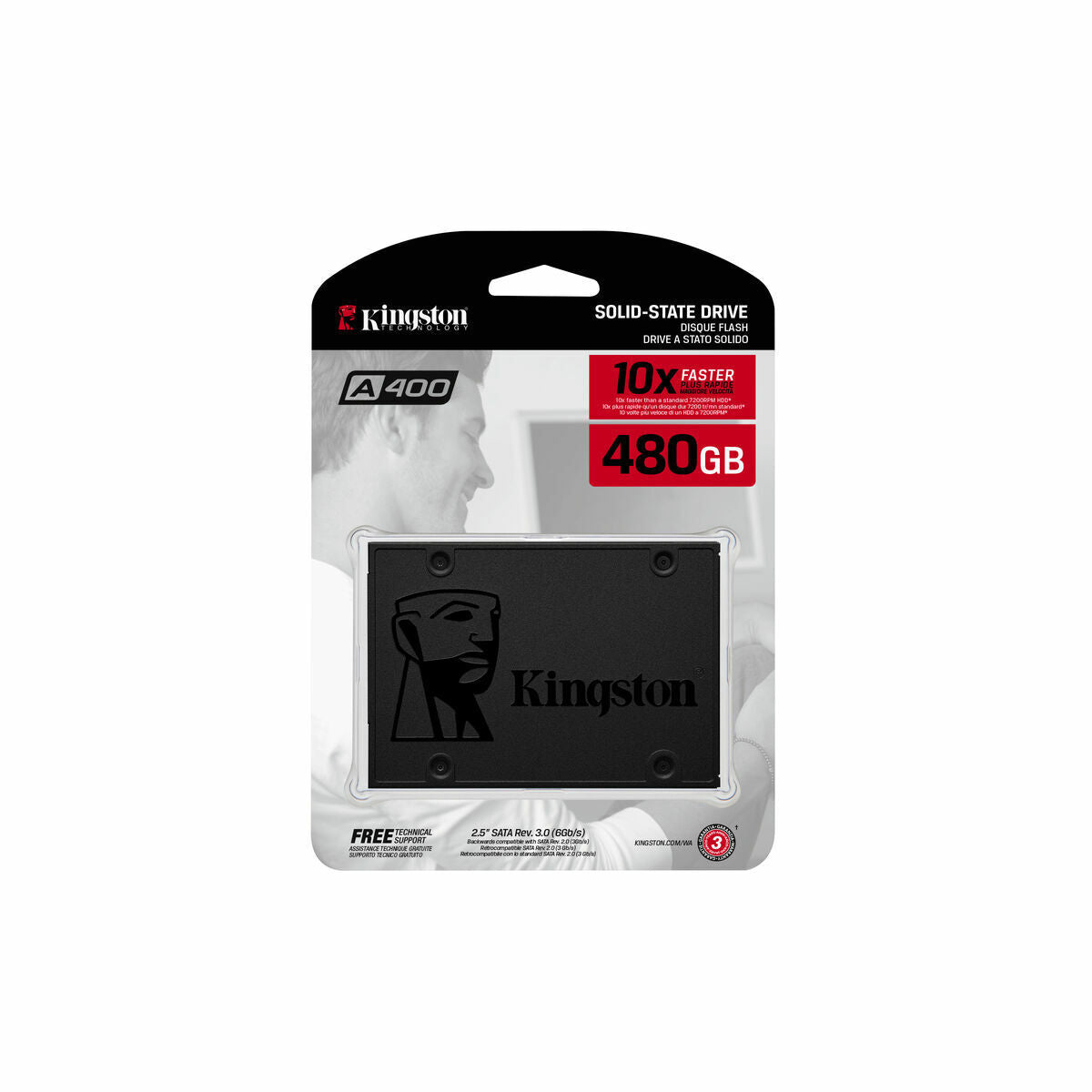 Hard Drive Kingston SA400S37/480G 480 GB SSD SSD