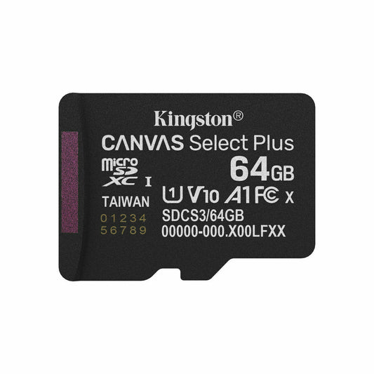 Micro SD Memory Card with Adaptor Kingston SDCS3/64GBSP 64 GB