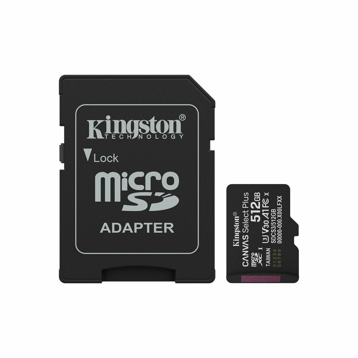 Micro SD Memory Card with Adaptor Kingston CANVAS Select Plus 512 GB