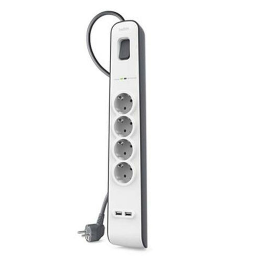 4-socket plugboard with power switch Belkin BSV401VF2M USB x 2 (2 m)