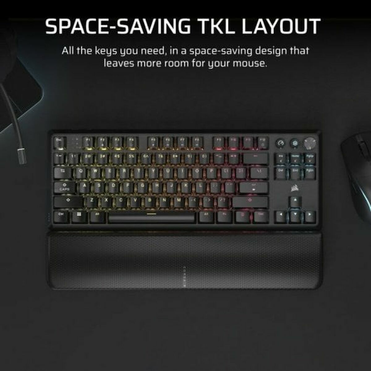 Wireless Keyboard Corsair CH-914901E-ES Black Spanish Qwerty