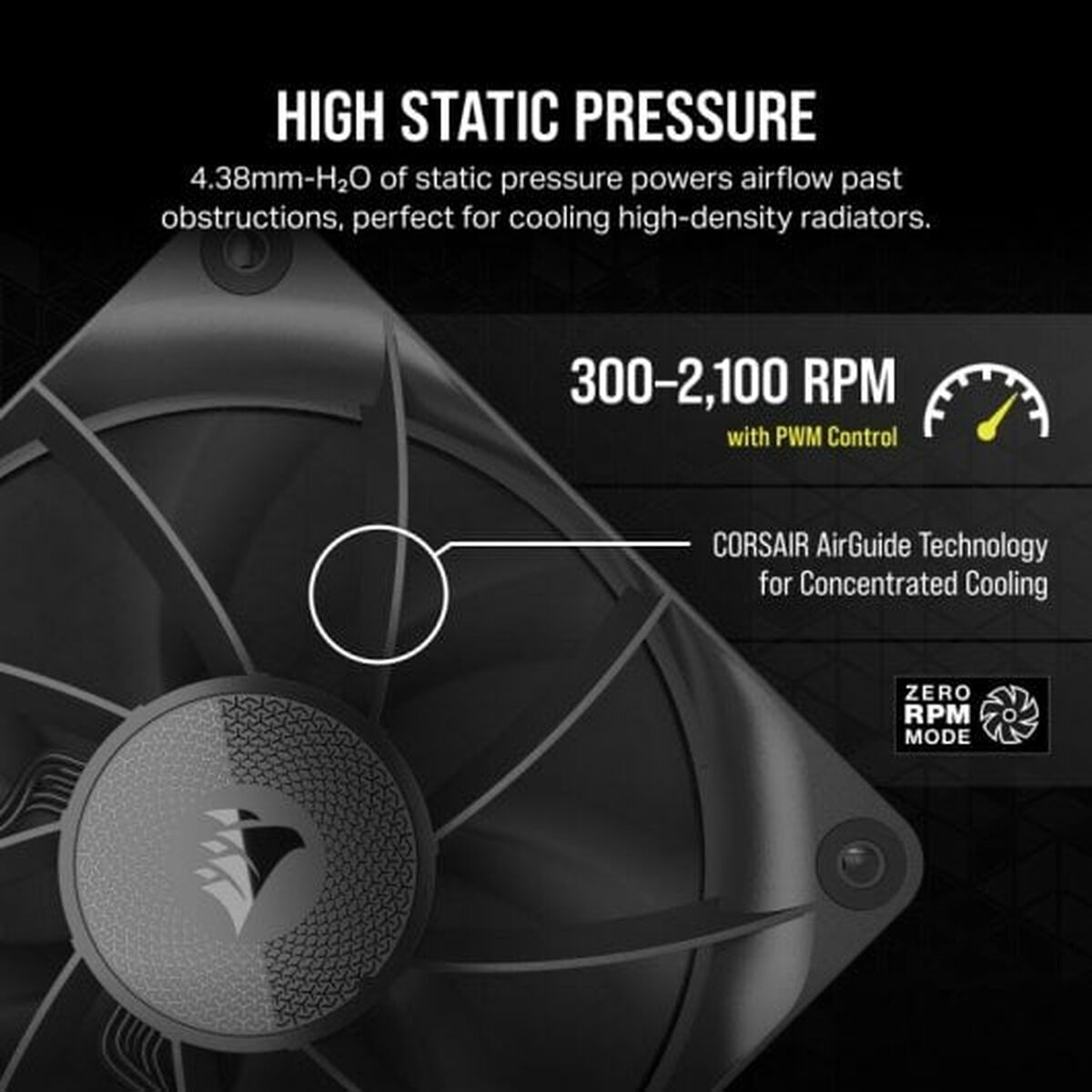 Box Ventilator Corsair CO-9051010-WW Ø 12 cm (3 Units)