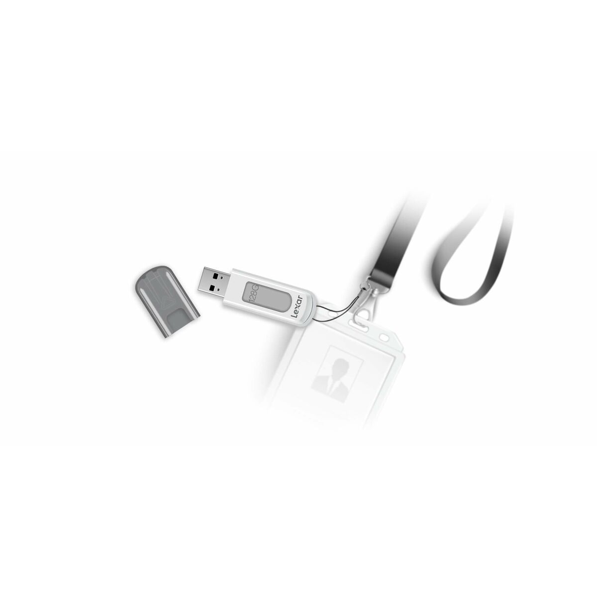 USB stick Lexar JumpDrive V100 White Grey 64 GB