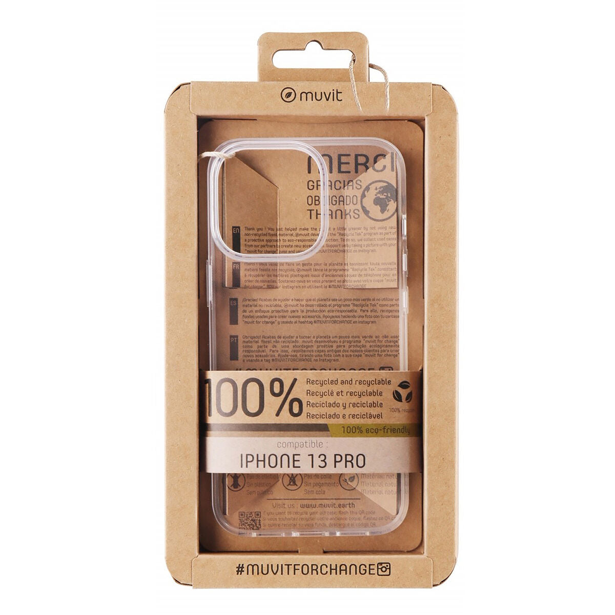 Mobile cover Muvit for Change iPhone 13 Pro Black