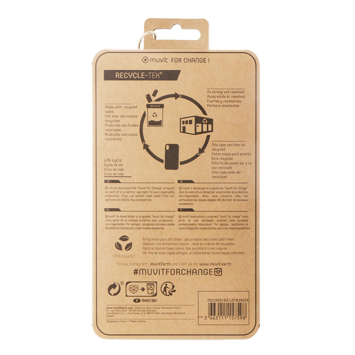 Mobile cover Muvit for Change iPhone 13 Pro Max