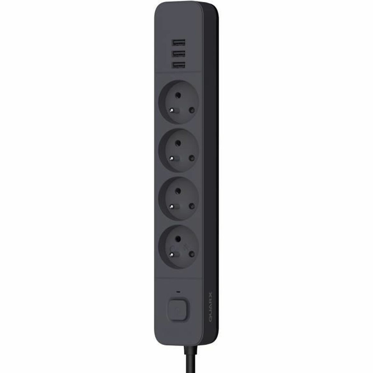 4-socket plugboard with power switch QUARX (3 m)