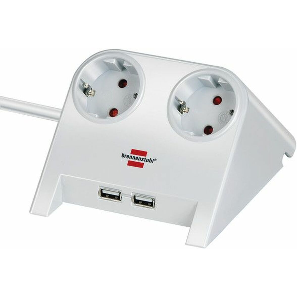 2-socket plugboard without power switch Brennenstuhl 1153520222 3600 W USB x 2 Tablecloth (1,8 m)