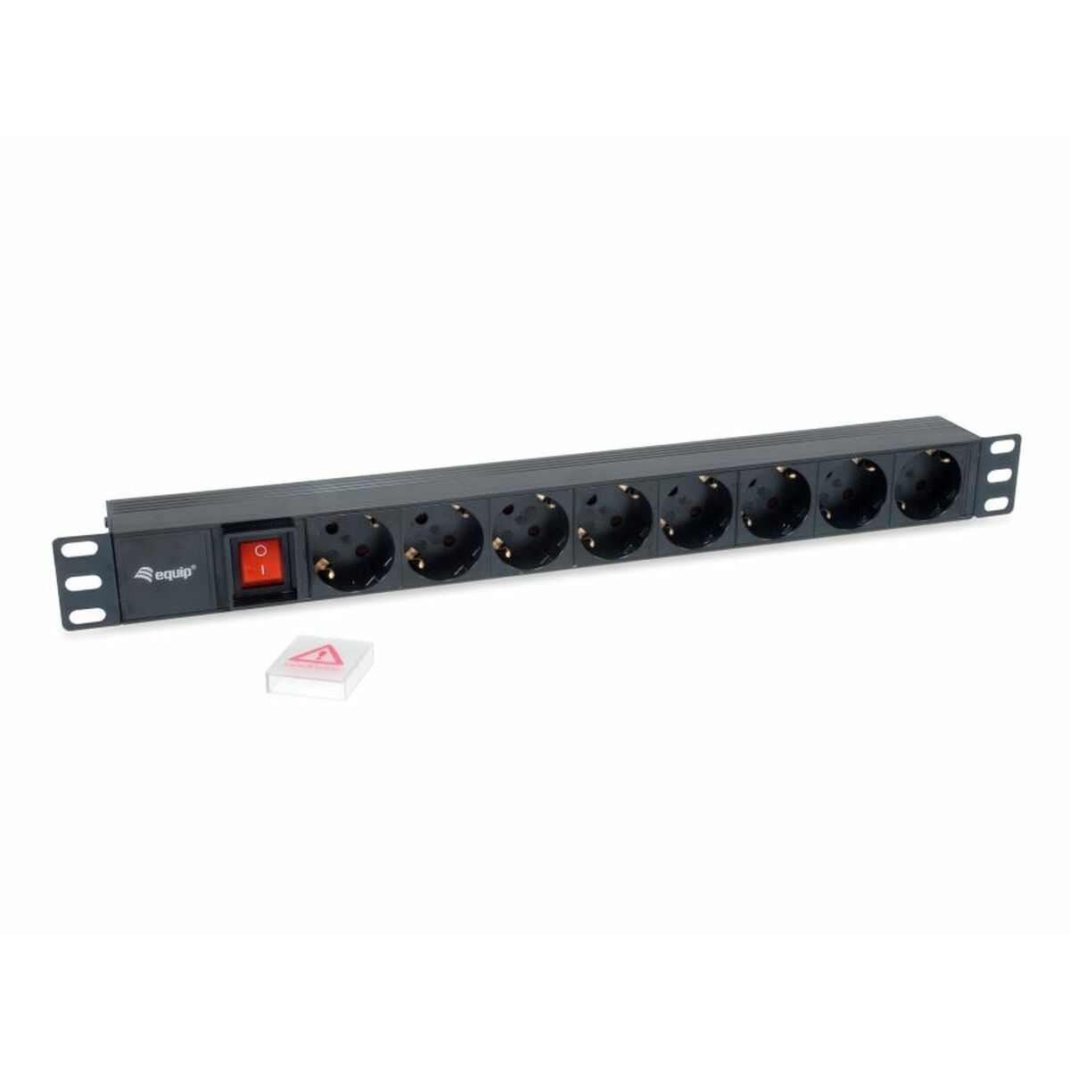 Schuko 19" 8 Way Multi-socket Adapter Equip 333283 Black (1,8 m)