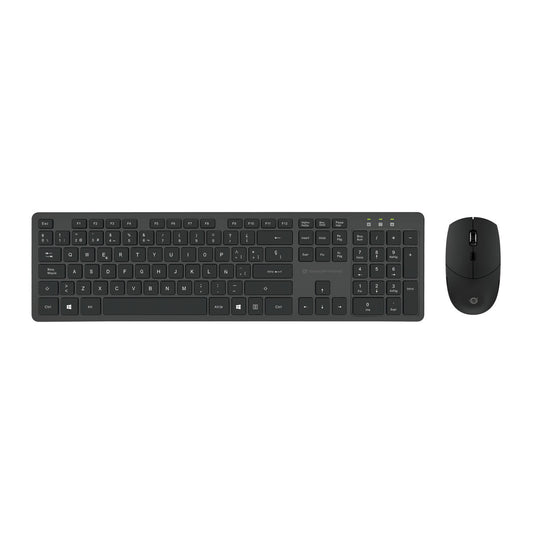 Keyboard and Mouse Conceptronic 120848407201 Black Spanish Qwerty